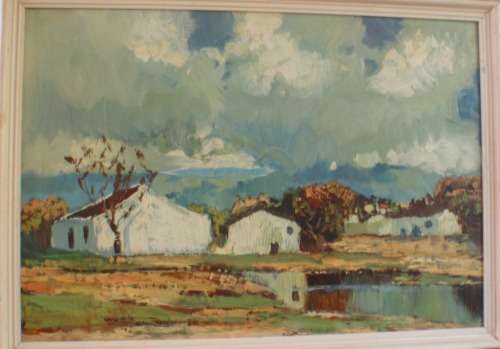 VINTAGE - GORGEOUS ORIGINAL OIL PAINTING FROM 'RHODESIA' - 'AFTER THE RAINS'