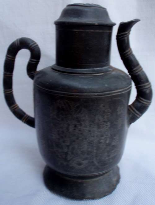 VERY OLD, RUSTIC CHINESE TEAPOT (HEAVY) FASCINATING AND COLLECTABLE!!!