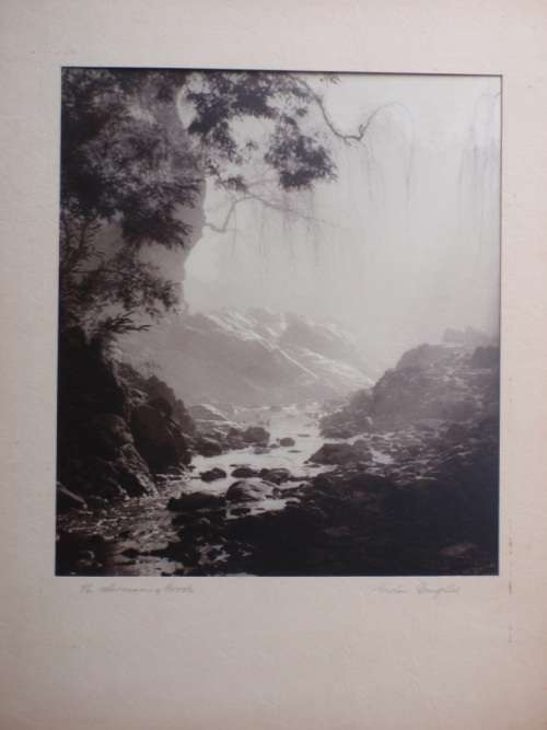 VINTAGE - AWARD WINNING, ORIGINAL PHOTO PRINT, CIRCA 1945, GORDON DOUGLAS 'MURMURING BROOK'