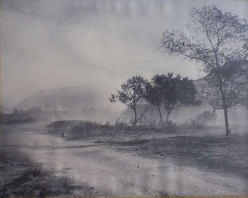 VINTAGE - 1940-50's ORIGINAL PHOTO PRINT "WINTER WINDS JOHANNESBURG, CITY DEEP MINE DUMPS" G.DOUGLAS