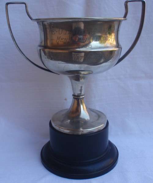 VINTAGE: CIRCA 1938 - SOLID OLD SIVERPLATED TROPHY - FABULOUS DECOR ITEM!!!