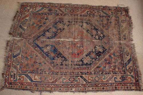 TWO OLD CARPETS - WORSE THAN THEY LOOK - GORGEOUS OLD PIECES OF ART!!!