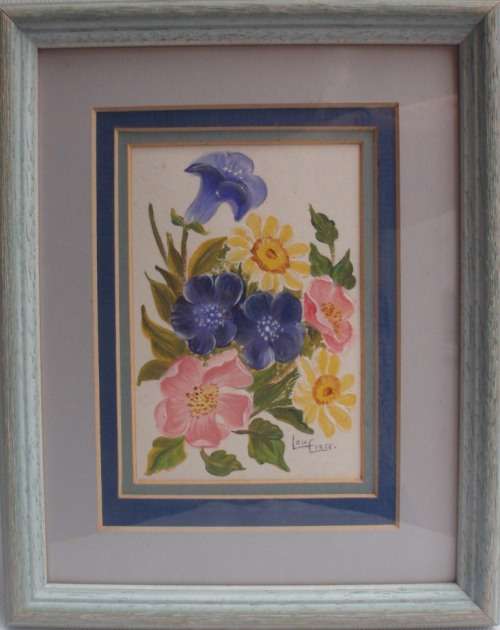 LOVELY ORIGINAL PAINTING - PRETTY POSY - WELL FRAMED and READY TO HANG - GOOD PRICE!!!