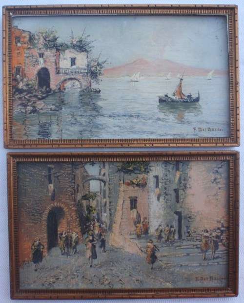 TWO ORIGINAL OILS by FERNANDO DEL BASSO - ITALIAN 1887-1973 HIS WORKS HAVE SOLD AT CHRISTIES LONDON