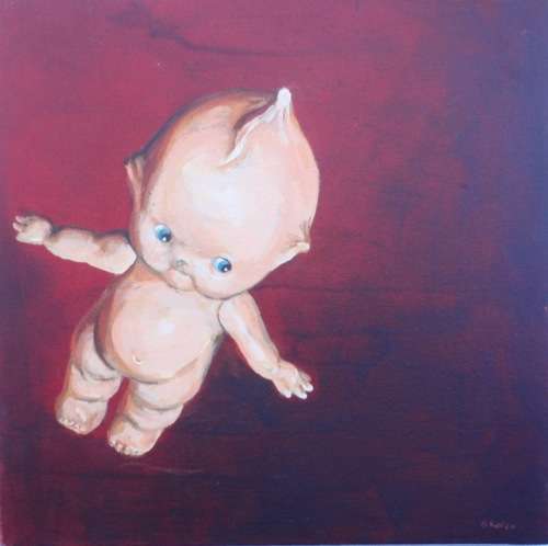 ORIGINAL OIL by GRACE KOTZE - WELL KNOWN AND RESPECTED DURBAN ARTIST "KEWPIE SERIES" GORGEOUS!