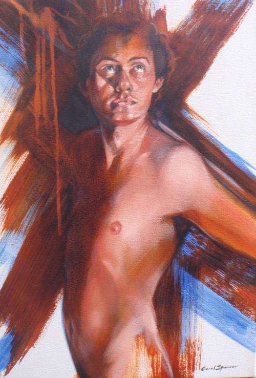 ORIGINAL OIL by CORAL SPENCER - STUNNING & INTERESTING STUDY.  ESTABLISHED KZN ARTIST-OIL ON CANVAS