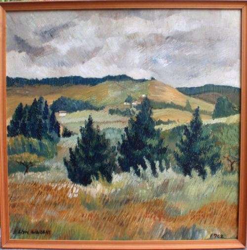 VINTAGE: ORIGINAL LYN GILBERT - CIRCA 1962 - FABULOUS EARLY WORK- LANDSCAPE