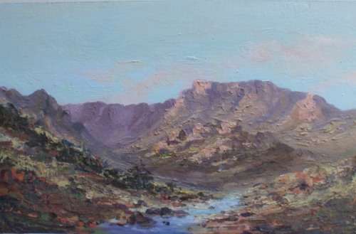 VINTAGE: ORIGINAL OIL PAINTING, SOUTH AFRICAN LANDSCAPE - IMPRESSIONIST ART - STUNNING!