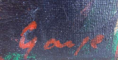 INTERESTING ORIGINAL OIL ON CANVAS 'WOMAN IN BATHING COSTUME" SIGNED.