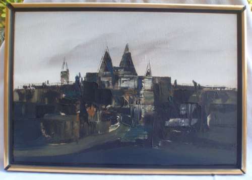 INVESTMENT ART: TWO ORIGINAL KIT BARKER (1916-1988) FAMOUS ABSTRACTS - BOLD & SOPHISTICATED WORKS!