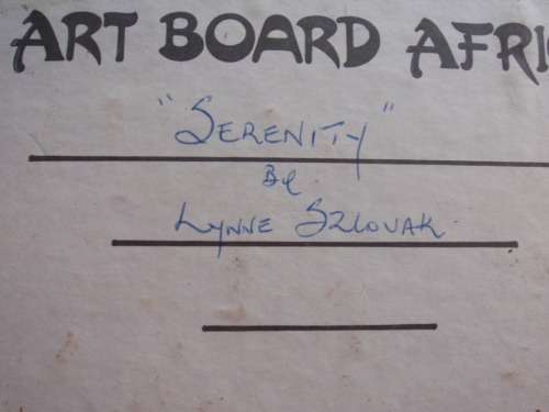 ORIGINAL OIL PAINTING by LYNNE SZLOVAK "SERENITY" LANDSCAPE PALETTE KNIFE - LOVELY PIECE!