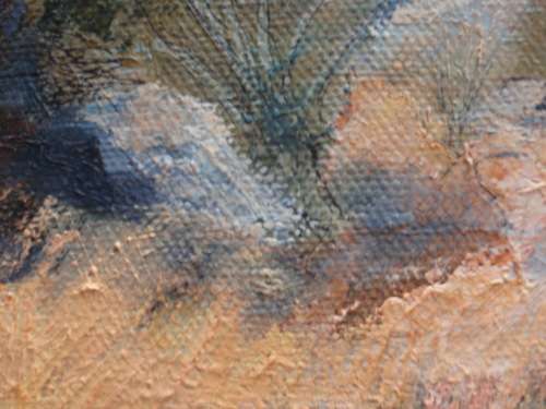 GORGEOUS SAFRICAN LANDSCAPE - OIL ON CANVAS by K.WESSELS - LOVELY IMPRESSIONIST ART