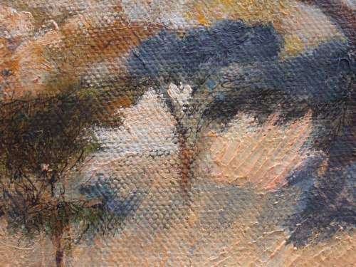GORGEOUS SAFRICAN LANDSCAPE - OIL ON CANVAS by K.WESSELS - LOVELY IMPRESSIONIST ART