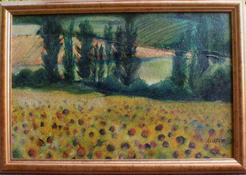 A PAIR OF STUNNING ORIGINAL OIL PAINTINGS - ABSTRACTS, SIGNED by ARTIST - WELL FRAMED!