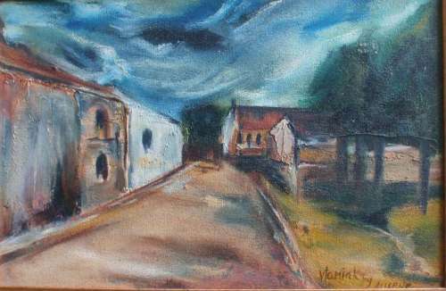 A PAIR OF STUNNING ORIGINAL OIL PAINTINGS - ABSTRACTS, SIGNED by ARTIST - WELL FRAMED!