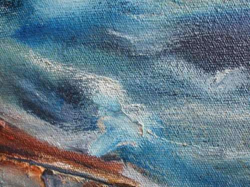 A PAIR OF STUNNING ORIGINAL OIL PAINTINGS - ABSTRACTS, SIGNED by ARTIST - WELL FRAMED!