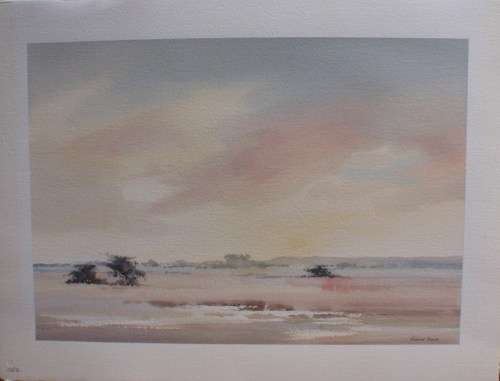 INVESTMENT ART - LOW START!  LARGE ORIGINAL RICHARD RENNIE WATERCOLOUR.  1932 - 2017 NEW CONDITION!