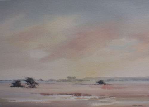 INVESTMENT ART - LOW START!  LARGE ORIGINAL RICHARD RENNIE WATERCOLOUR.  1932 - 2017 NEW CONDITION!