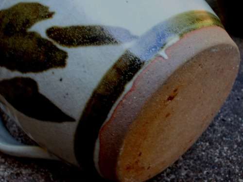 BEAUTIFUL AND ARTY STUDIO POTTERY - LARGE HAND PAINTED JUG