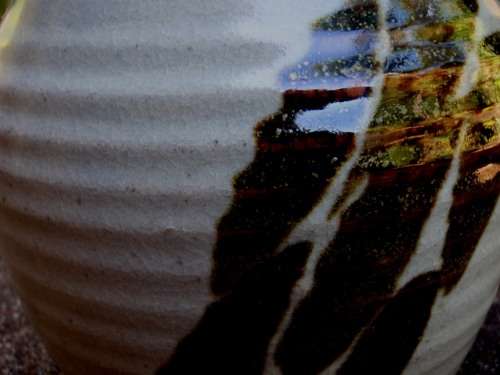 BEAUTIFUL AND ARTY STUDIO POTTERY - LARGE HAND PAINTED JUG