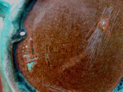 THREE BEAUTIFUL GREEN POTTERY TANKARDS