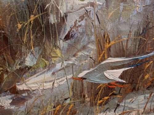 GORGEOUS ORIGINAL OIL PAINTING `AUTUMN SEASCAPE`