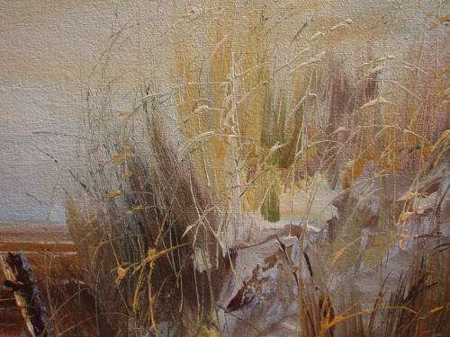 GORGEOUS ORIGINAL OIL PAINTING `AUTUMN SEASCAPE`