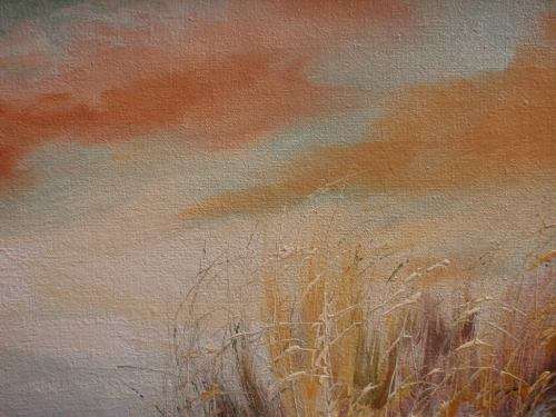 GORGEOUS ORIGINAL OIL PAINTING `AUTUMN SEASCAPE`