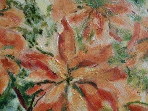 ORIGINAL OIL PAINTING by E.L.DELL - BEAUTIFULL FLOWERING TREE - WELL FRAMED, READY TO HANG.