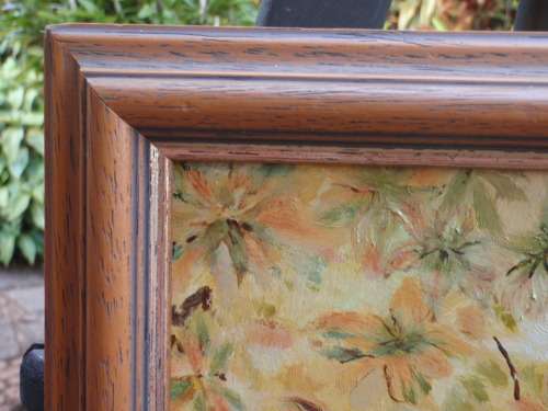 ORIGINAL OIL PAINTING by E.L.DELL - BEAUTIFULL FLOWERING TREE - WELL FRAMED, READY TO HANG.