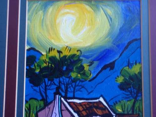TWO STUNNING ORIGINAL GIBB WORKS OF ART - CAPE FISHING VILLAGE `SUNLIGHT` and `MOONLIGHT`