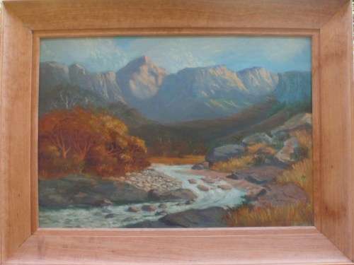 VINTAGE: ORIGINAL HUGH FRANCOIS CIRCA 1965 - BEAUTIFUL LANDSCAPE IN OIL - IN SOLID WOOD FRAME.