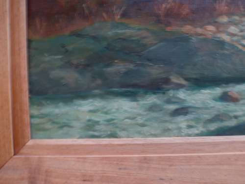 VINTAGE: ORIGINAL HUGH FRANCOIS CIRCA 1965 - BEAUTIFUL LANDSCAPE IN OIL - IN SOLID WOOD FRAME.