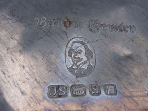 VINTAGE - CIRCA 1949 TWO BATTERED OLD PEWTER TANKARDS - COLLECTIBLE, LOADS OF CHARACTER