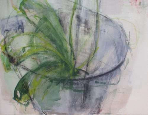 FABULOUS ORIGINAL BY WELL KNOWN KZN ARTIST FRANCOISE CHEYNE - ABSTRACT ORCHIDS