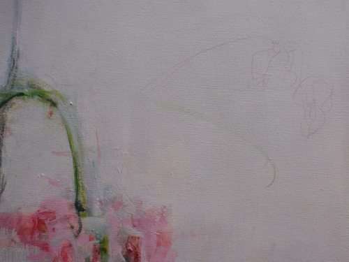 FABULOUS ORIGINAL BY WELL KNOWN KZN ARTIST FRANCOISE CHEYNE - ABSTRACT ORCHIDS