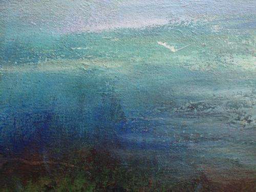 ABSTRACT ORIGINAL OIL PAINTING `AFRICAN FARM` STUDY OF LANDSCAPE WITH FARM ANIMALS