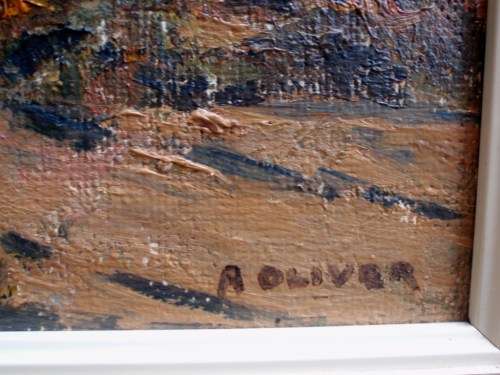 VINTAGE ORIGINAL IMPRESSIONIST OIL PAINTING by A.OLIVER - CLASSIC BEAUTY