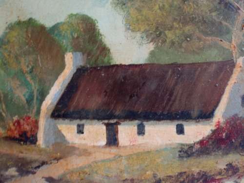 ANTIQUE OIL PAINTINGS SIGNED A.G.MORRIS  - CAPE HOUSE
