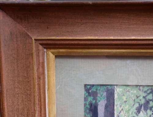 VINTAGE: BEAUTIFULL ORIGINAL WATERCOLOUR signed PAM WHITTAKER. SPRING STREAM, WOODLAND DAFFADILS