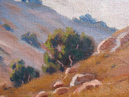 INVESTMENT SOUTH AFRICAN ART - JOHANNES HENDRIK RABE, LISTED ARTIST, LANDSCAPE DATED 1950. (1907-)