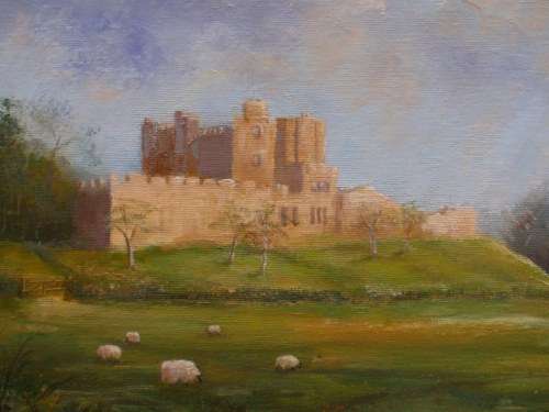 ORIGINAL B.JONES OIL PAINTING OF `BOTHEL CASTEL` SIGNED AND DATED 1988. IMPRESSIONIST COUNTRY SCENE