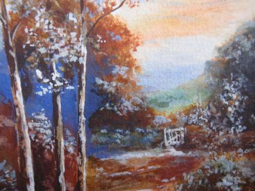 BEAUTIFUL ORIGINAL MINIATURE PAINTING IN GORGEOUS ORNATE GILDED FRAME. TABLE OR WALL HANGING