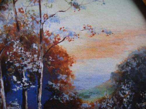 BEAUTIFUL ORIGINAL MINIATURE PAINTING IN GORGEOUS ORNATE GILDED FRAME. TABLE OR WALL HANGING