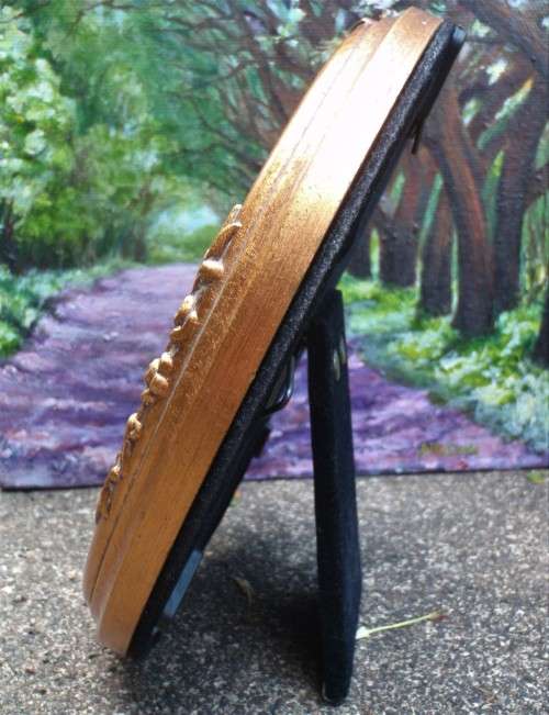 BEAUTIFUL ORIGINAL MINIATURE PAINTING IN GORGEOUS ORNATE GILDED FRAME. TABLE OR WALL HANGING