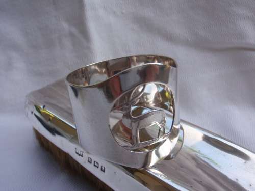 Silver hall marked - job lot for sale. Antique brush, trophy, egg cup and napkin ring.
