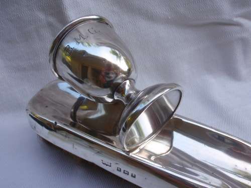 Silver hall marked - job lot for sale. Antique brush, trophy, egg cup and napkin ring.