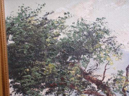 Original oil by S.Biram `The Fishing Boat` Lovely tranquil scene, well framed. Very good price!