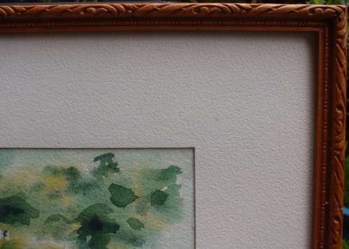 Eugene Hurter, investment art by late S.African artist. `Farm Trees` Original watercolour.