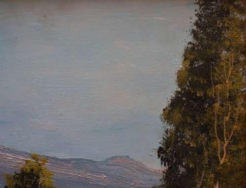 Vintage South African landscape - original oil by Jan N.LeMaitre circa 1949.